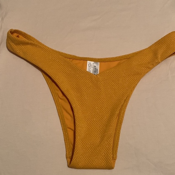 Seafolly Stardust V Front High Cut Rio Saffron bikini bottom new without tag - Picture 5 of 12